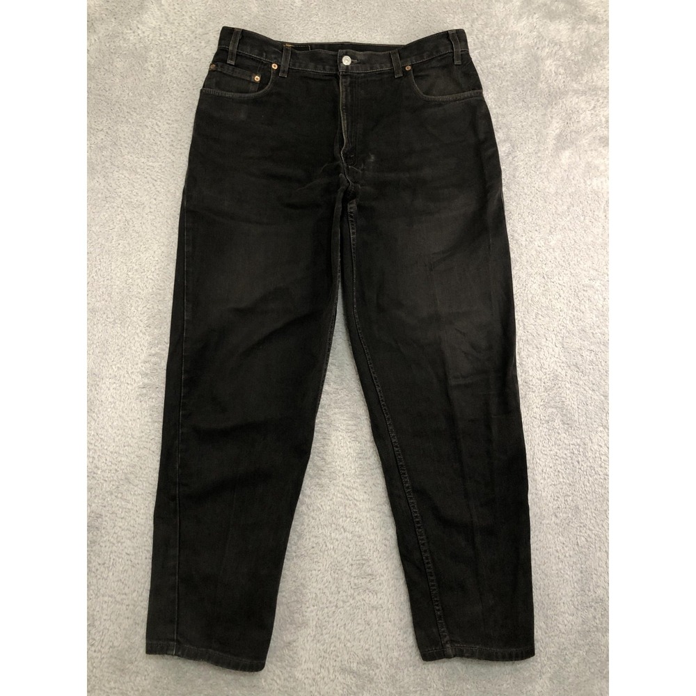 VTG Levis 560 Jeans Men's 36x31 (Tag 36x32) Black Made in USA Tapered *Flaw